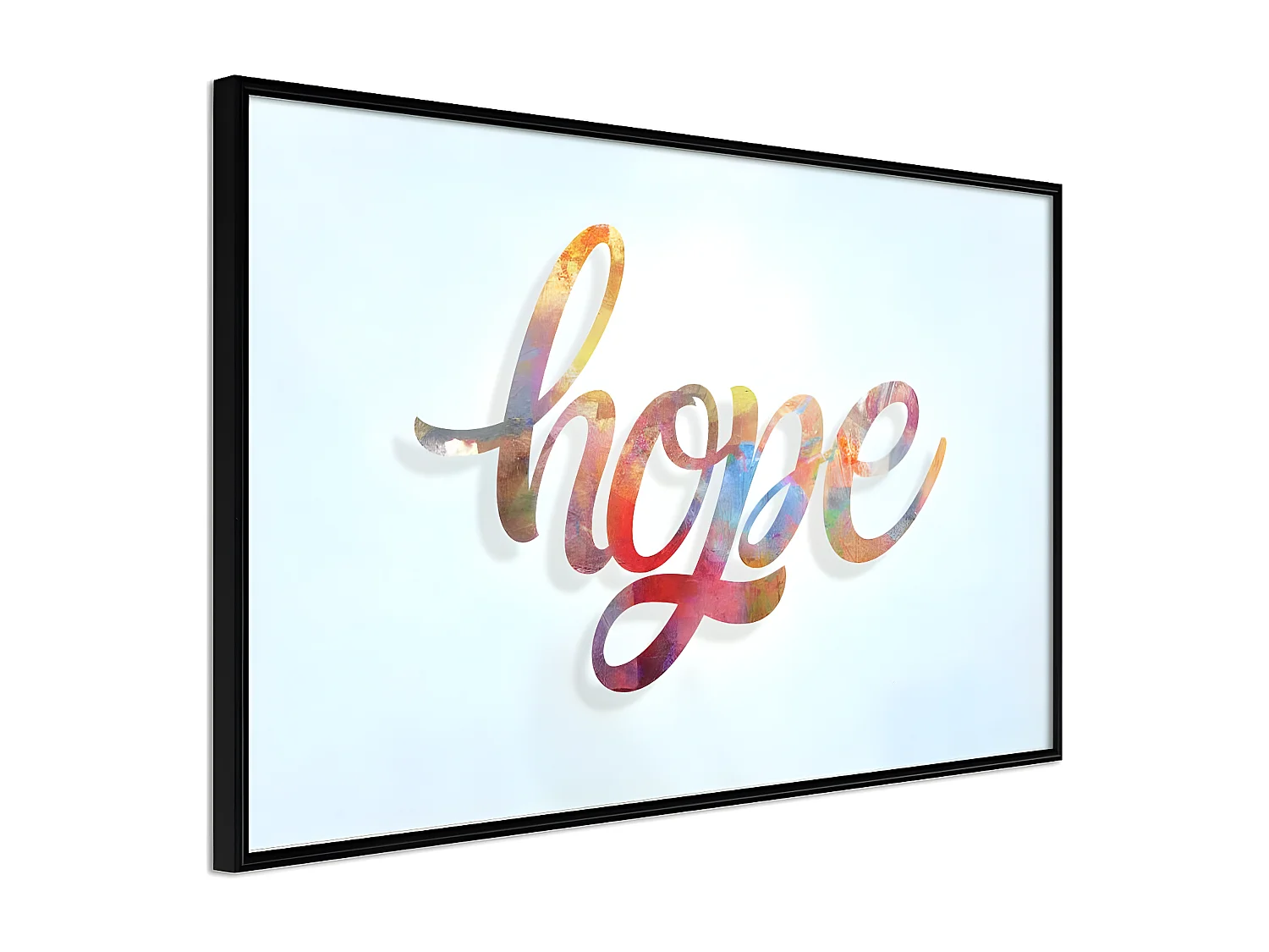 Affiche Murale Encadrée "Colourful Hope" 30 x 20 cm Noir