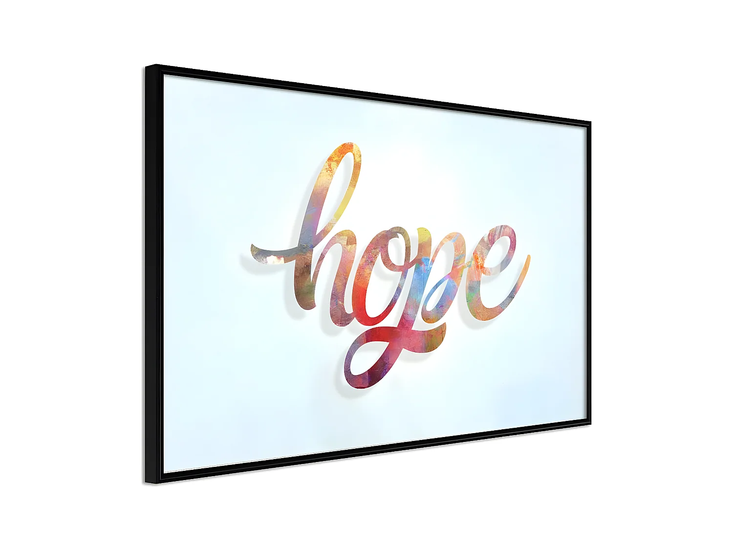 Affiche Murale Encadrée "Colourful Hope" 30 x 20 cm Noir