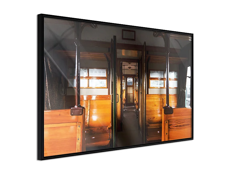 Affiche Murale Encadrée "Train from the Past" 45 x 30 cm Noir