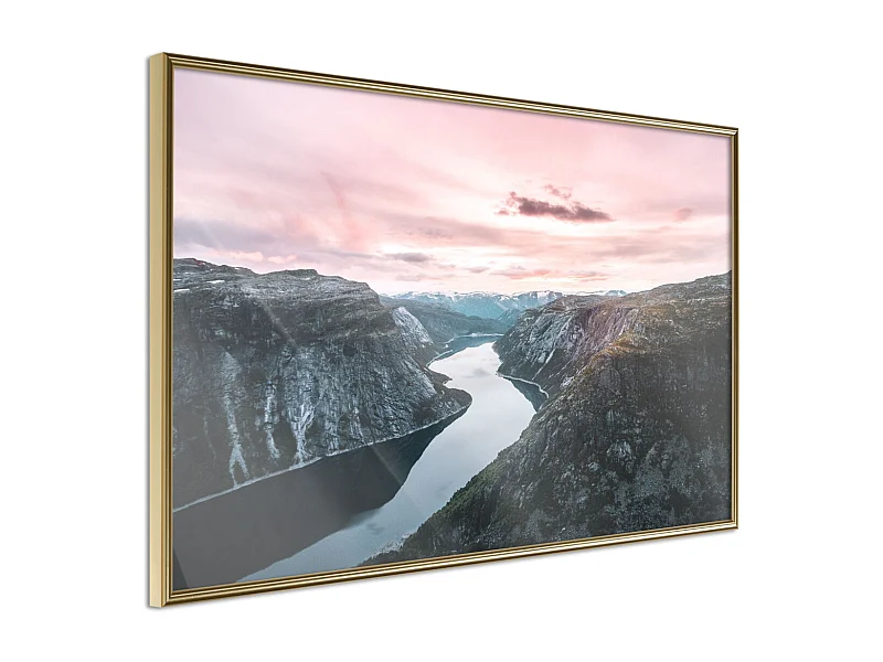 Affiche Murale Encadrée "Stunning View" 90 x 60 cm Or