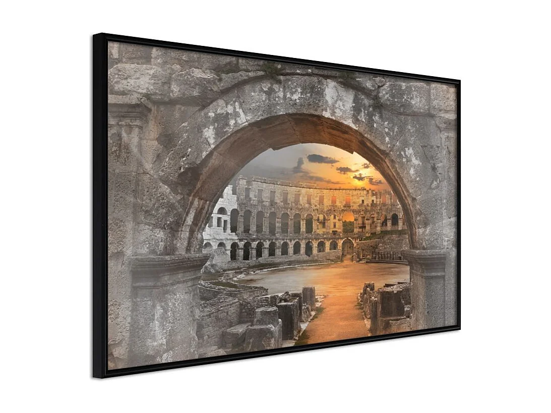 Affiche Murale Encadrée "Sunset in the Ancient City" 60 x 40 cm Noir