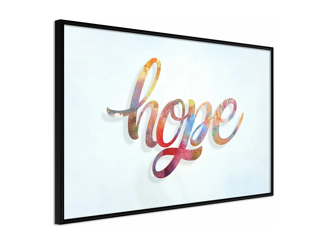 Affiche Murale Encadrée "Colourful Hope" 45 x 30 cm Noir