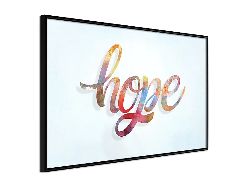 Affiche Murale Encadrée "Colourful Hope" 45 x 30 cm Noir