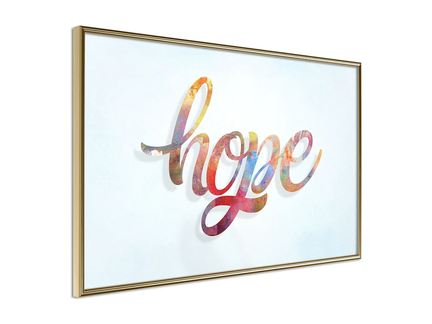 Affiche Murale Encadrée "Colourful Hope" 60 x 40 cm Or