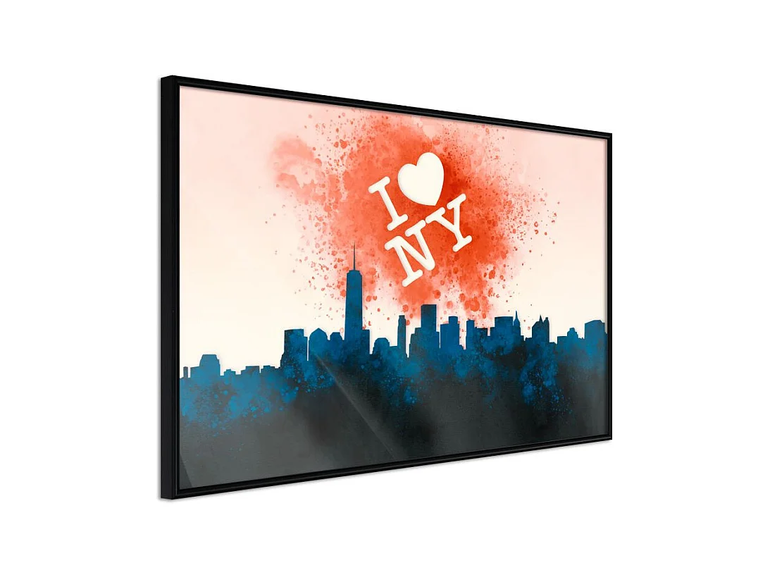 Affiche Murale Encadrée "Inscription Above the City" 30 x 20 cm Noir