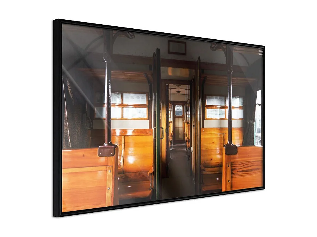 Affiche Murale Encadrée "Train from the Past" 90 x 60 cm Noir