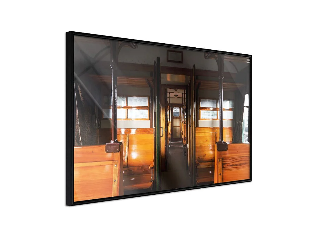 Affiche Murale Encadrée "Train from the Past" 90 x 60 cm Noir