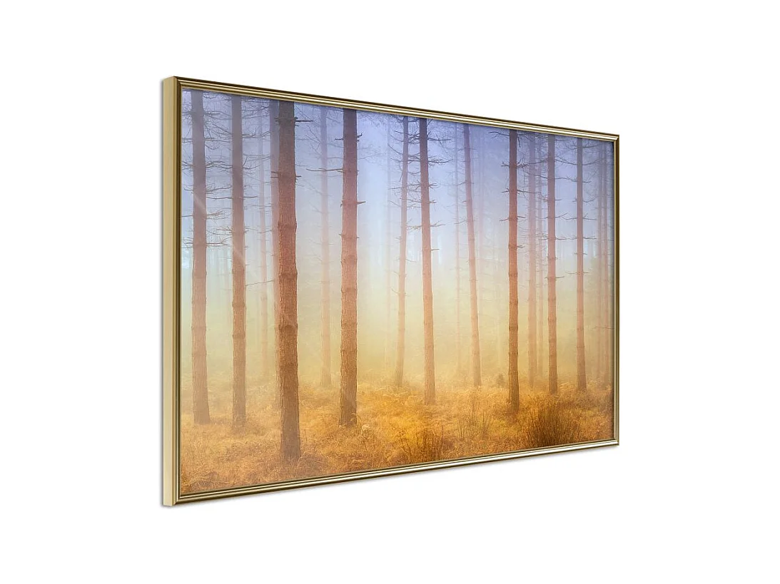Affiche Murale Encadrée "Fog or Smoke" 45 x 30 cm Or
