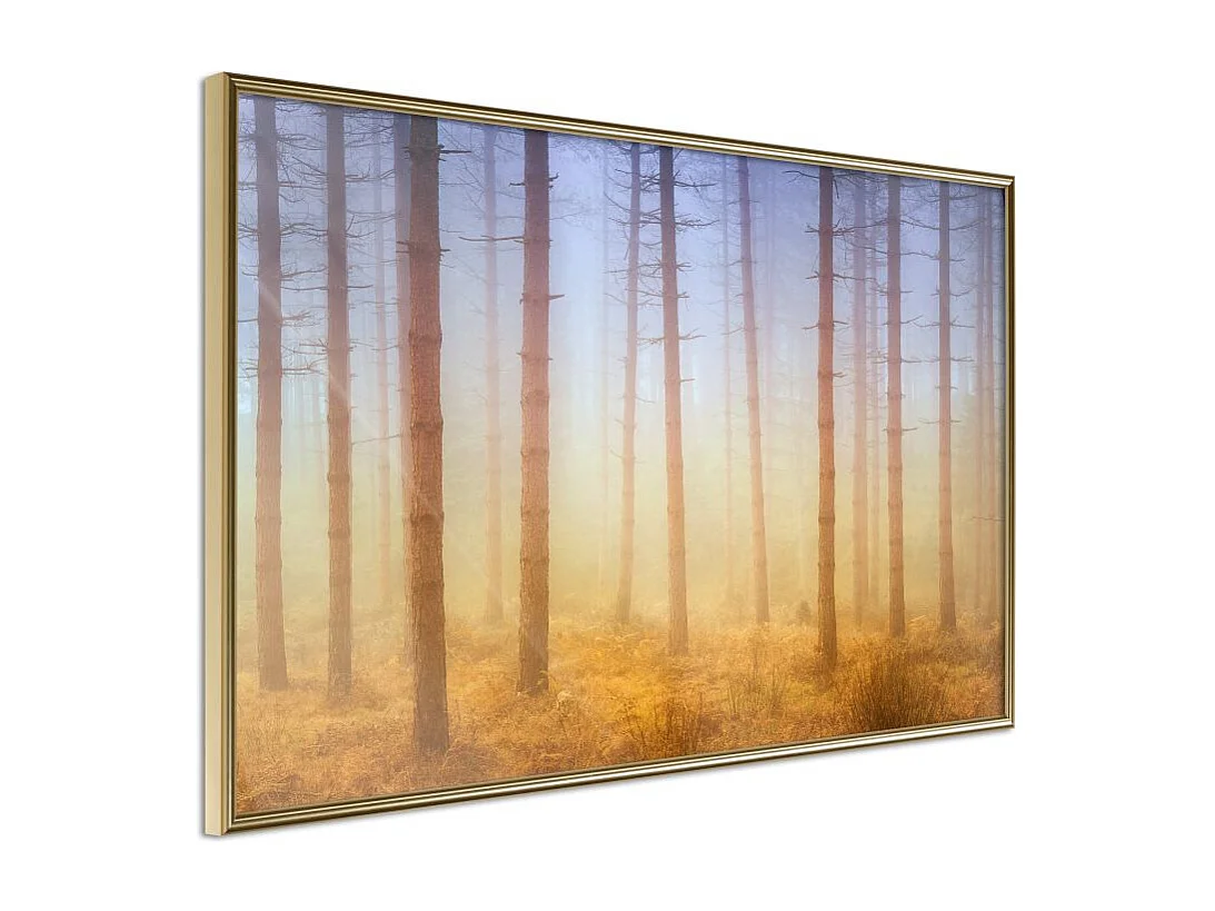 Affiche Murale Encadrée "Fog or Smoke" 45 x 30 cm Or