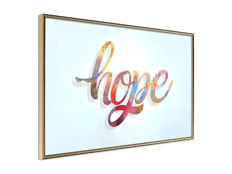 Affiche Murale Encadrée "Colourful Hope" 30 x 20 cm Or