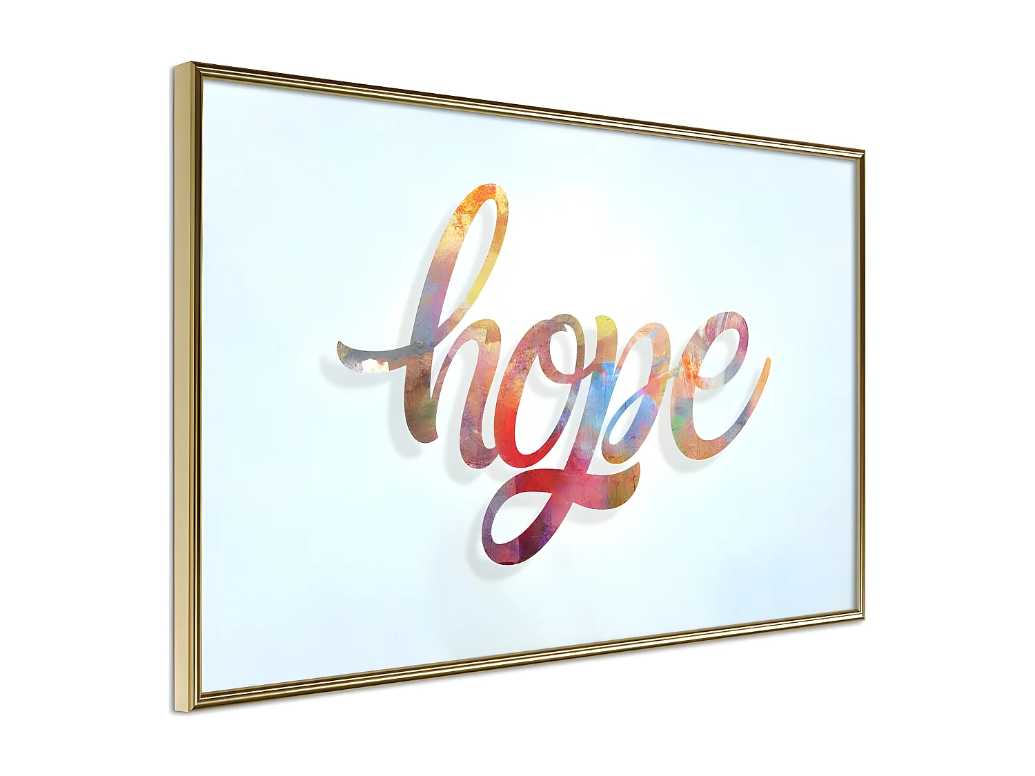 Affiche Murale Encadrée "Colourful Hope" 30 x 20 cm Or