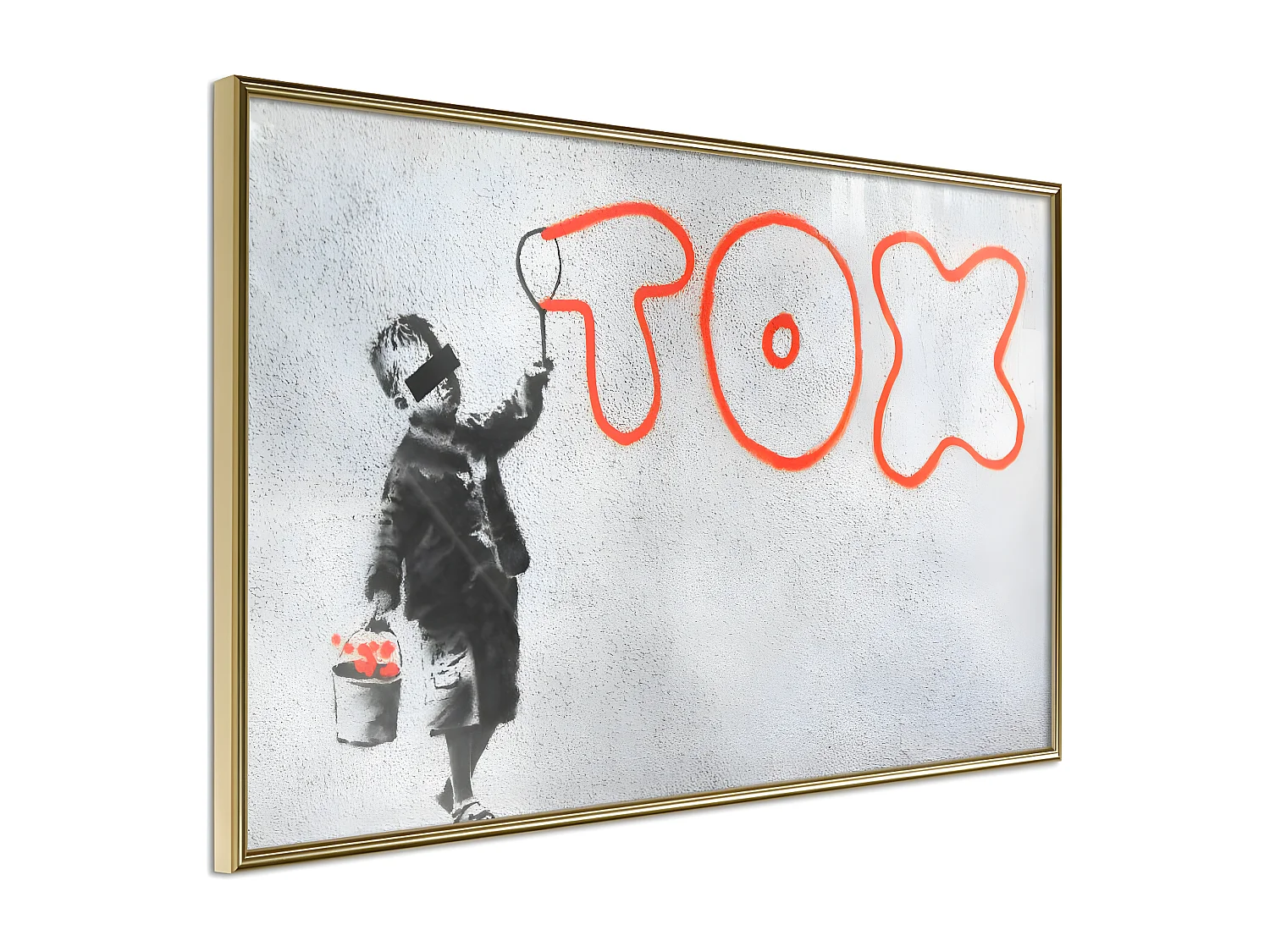 Affiche Murale Encadrée "Banksy Tox" 45 x 30 cm Or