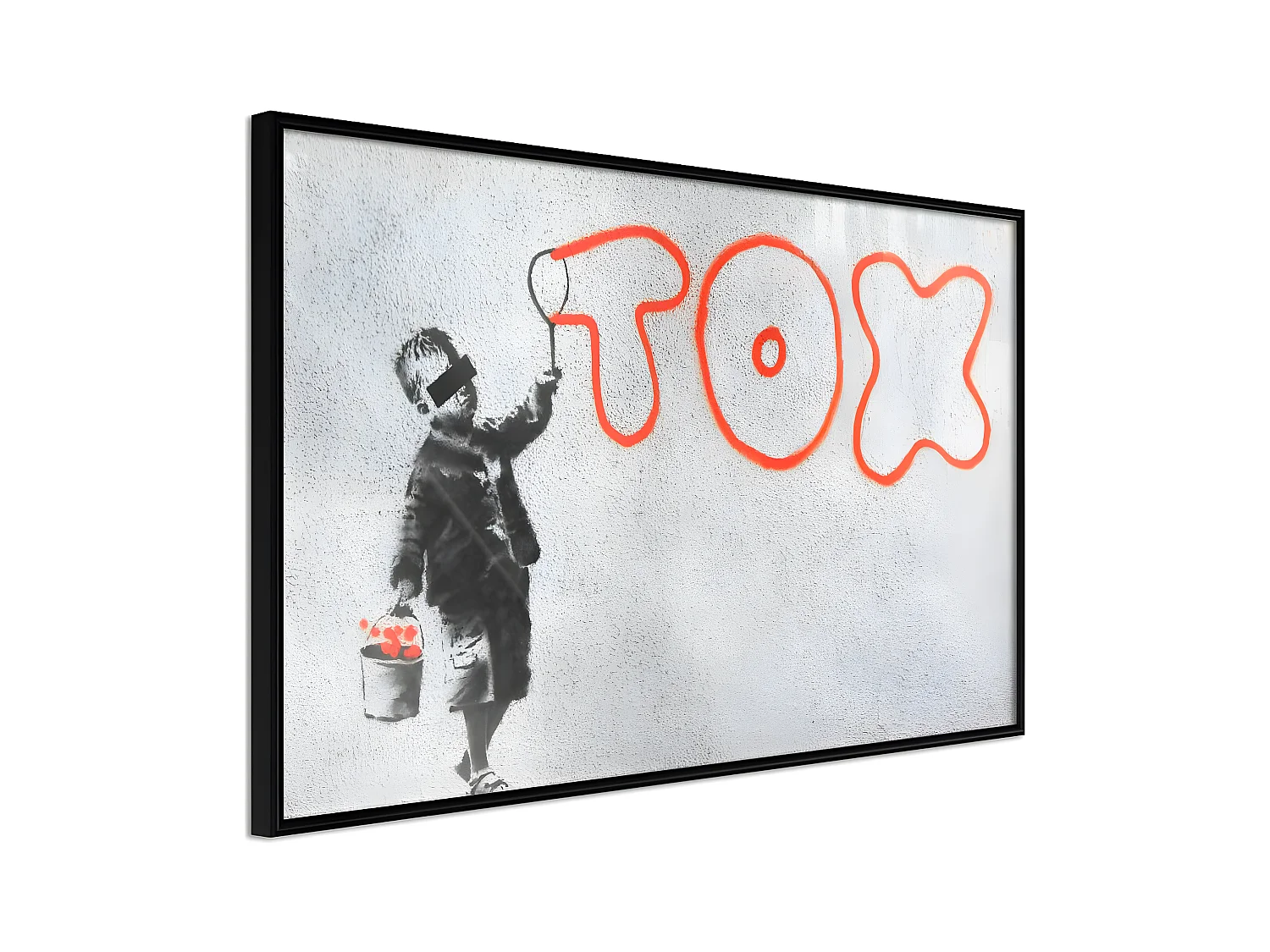 Affiche Murale Encadrée "Banksy Tox" 60 x 40 cm Noir
