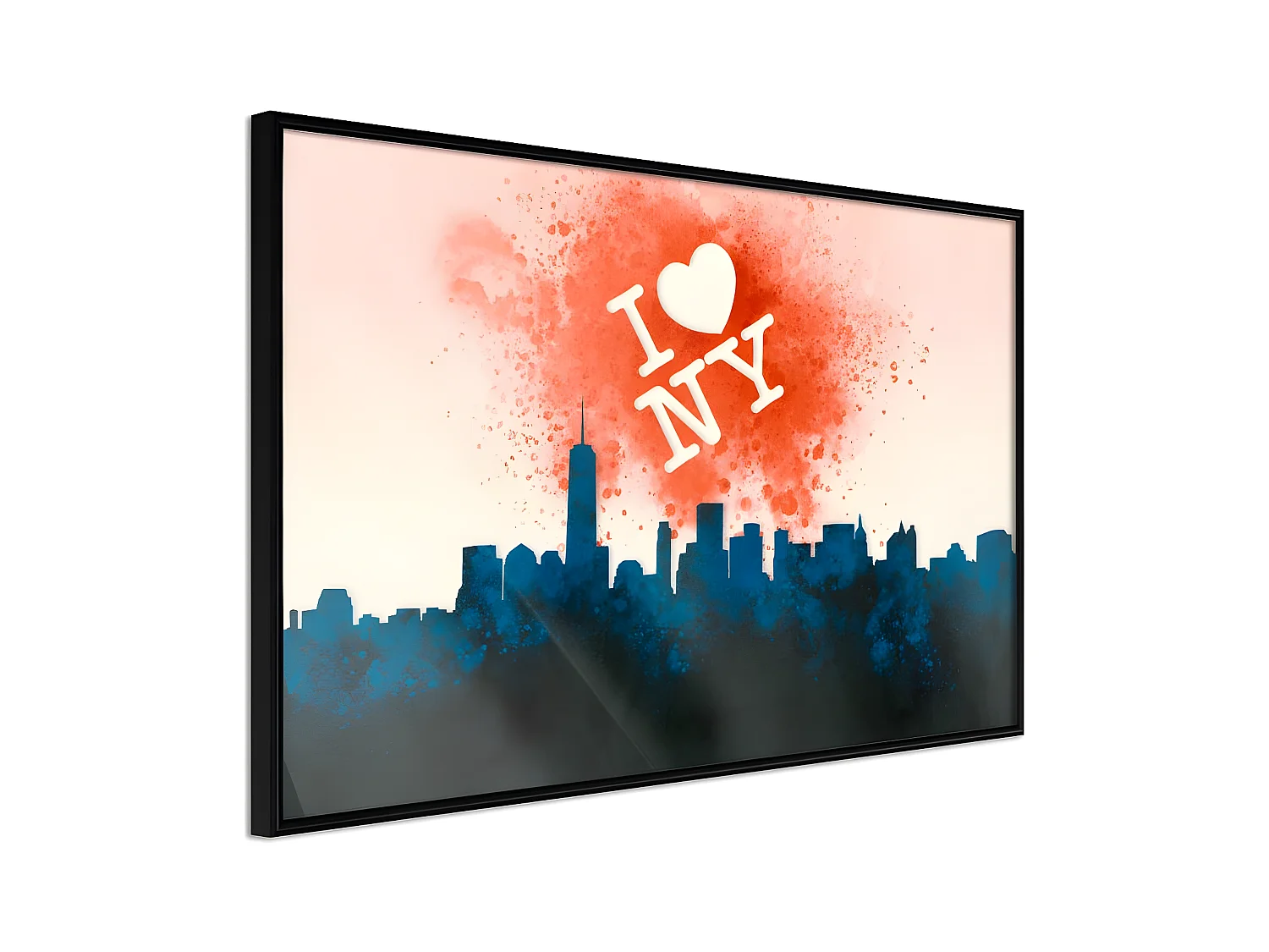 Affiche Murale Encadrée "Inscription Above the City" 60 x 40 cm Noir