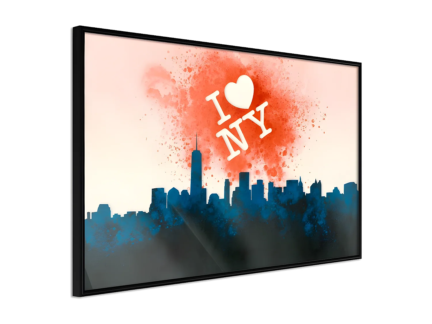 Affiche Murale Encadrée "Inscription Above the City" 60 x 40 cm Noir