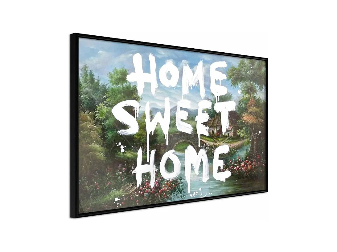 Affiche Murale Encadrée "There's No Place Like Home" 60 x 40 cm Noir