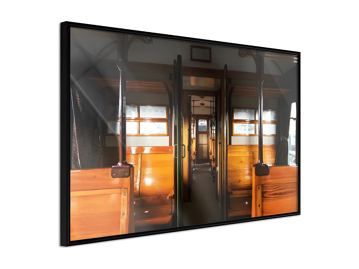 Affiche Murale Encadrée "Train from the Past" 60 x 40 cm Noir