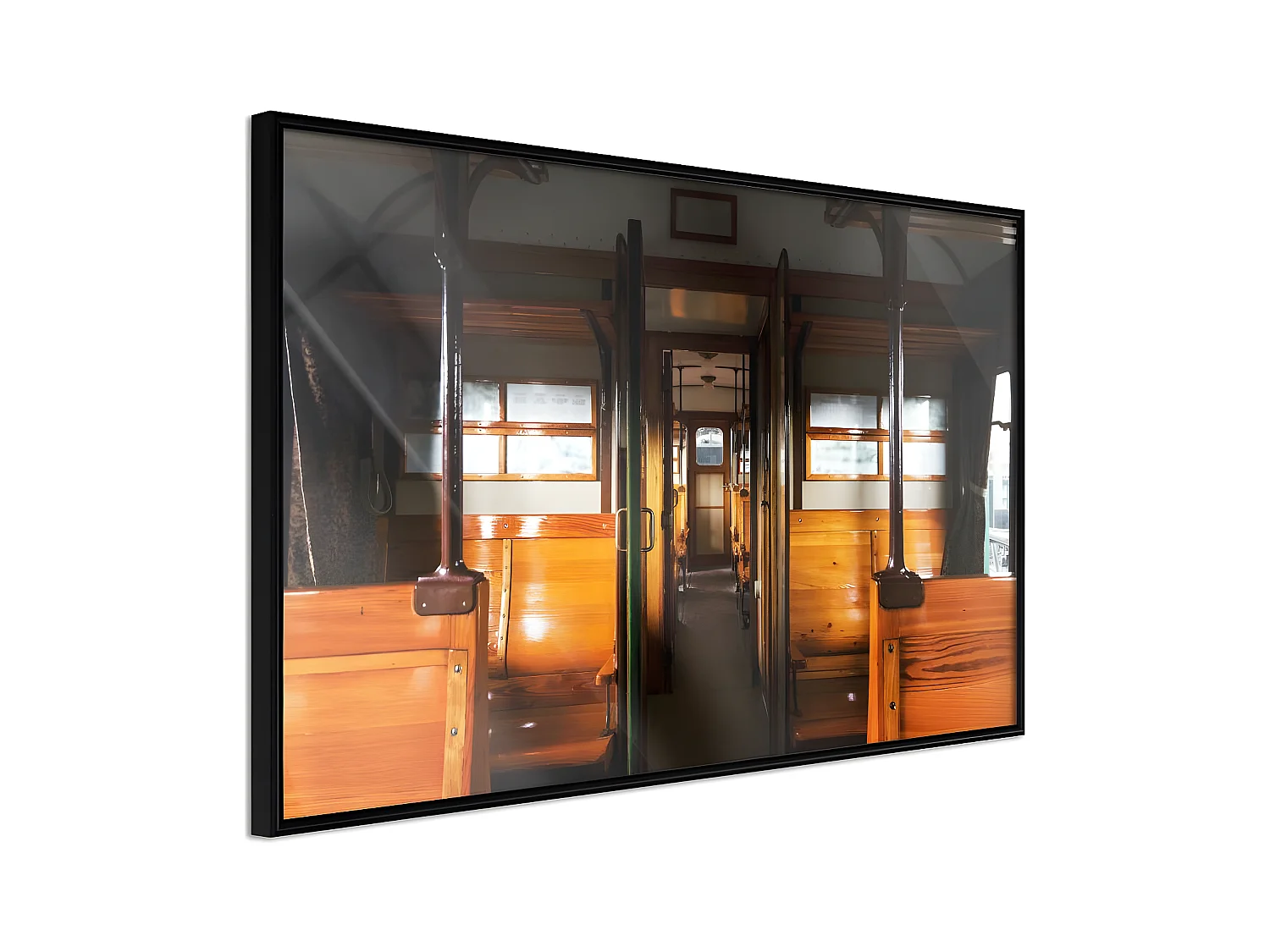 Affiche Murale Encadrée "Train from the Past" 60 x 40 cm Noir