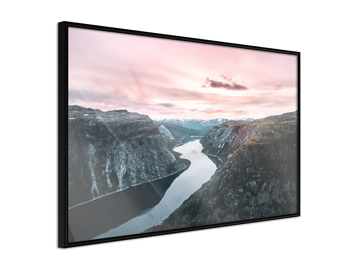 Affiche Murale Encadrée "Stunning View" 90 x 60 cm Noir