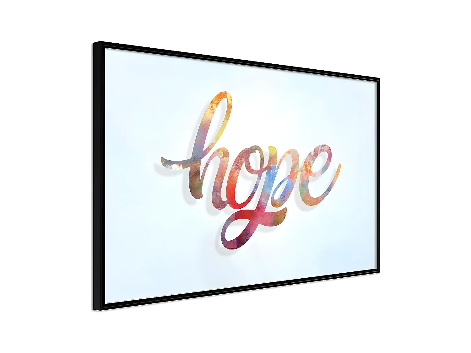 Affiche Murale Encadrée "Colourful Hope" 60 x 40 cm Noir