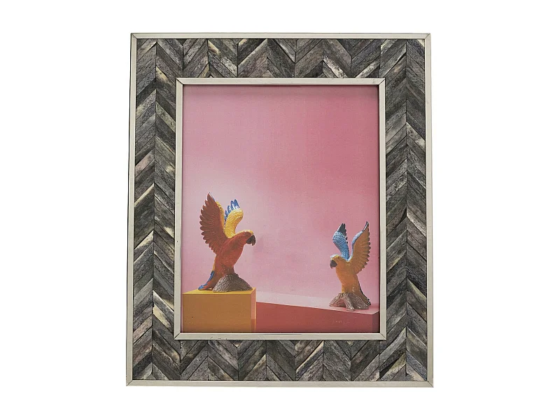 Rahmen Chevron Grau 20x25