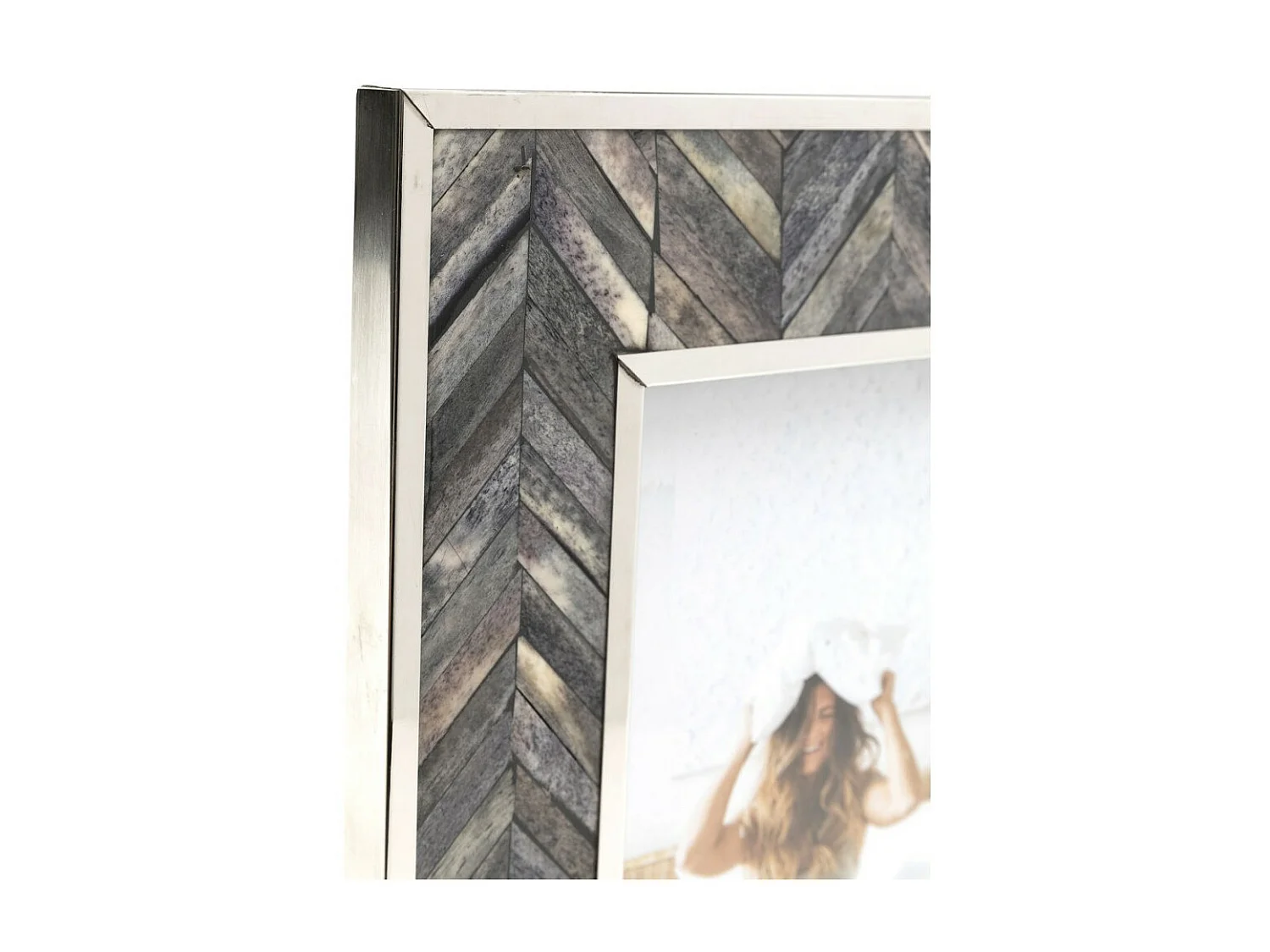 Rahmen Chevron Grau 13x18