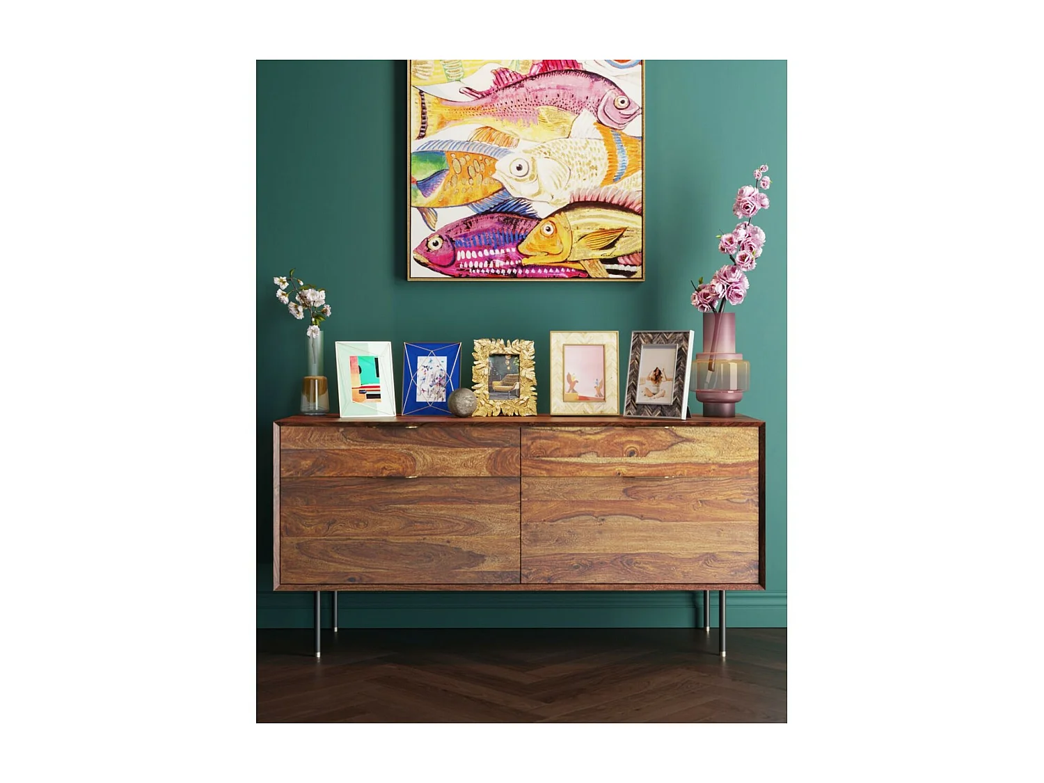 Rahmen Chevron Grau 13x18