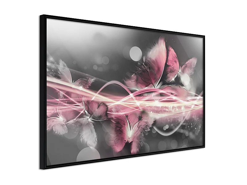 Affiche Murale Encadrée "Moments Like Butterflies" 30 x 20 cm Noir