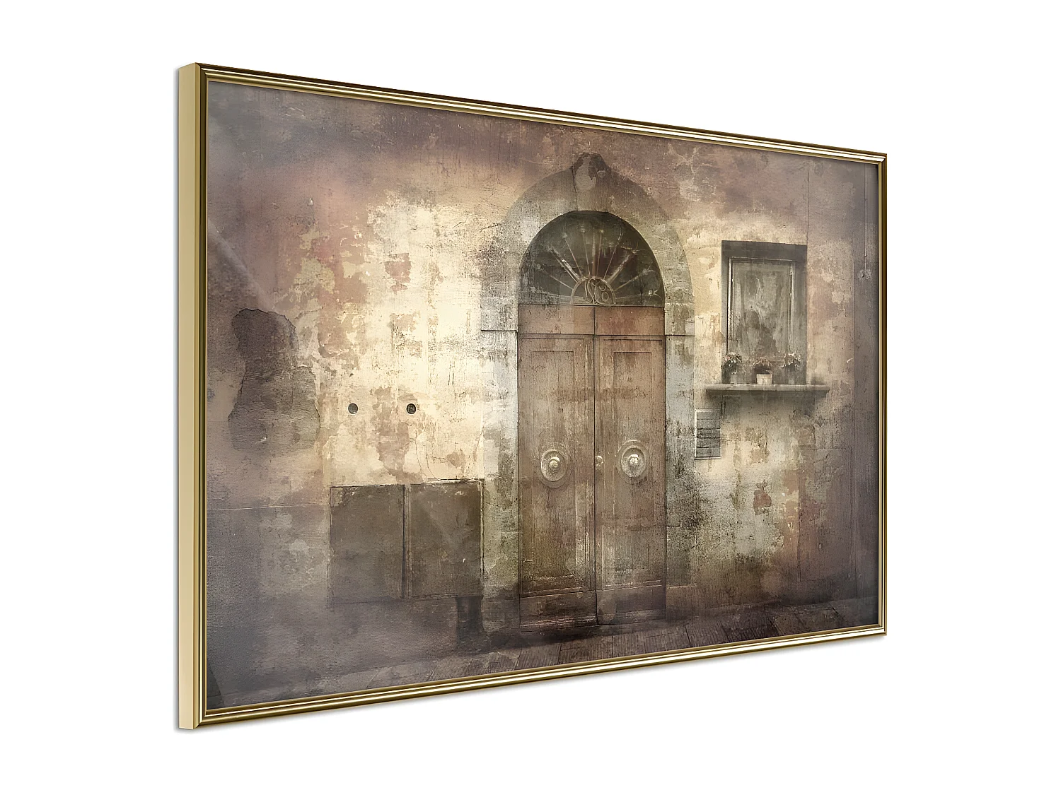 Affiche Murale Encadrée "Mysterious Door" 60 x 40 cm Or