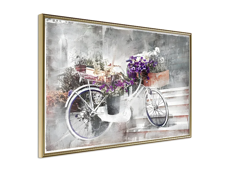 Affiche Murale Encadrée "Flower Delivery" 30 x 20 cm Or