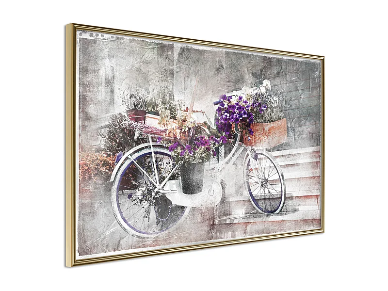 Affiche Murale Encadrée "Flower Delivery" 30 x 20 cm Or