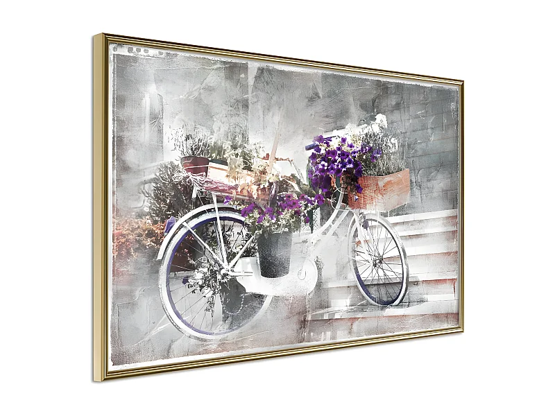 Affiche Murale Encadrée "Flower Delivery" 60 x 40 cm Or