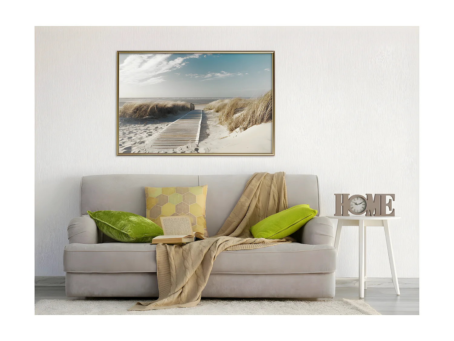 Affiche Murale Encadrée "Swaying Wind" 90 x 60 cm Or