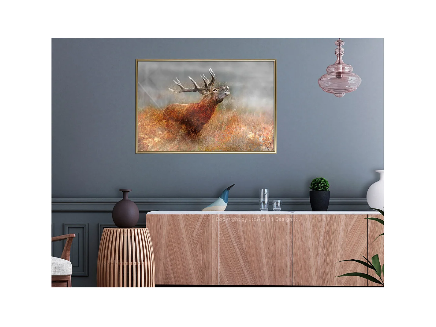 Affiche Murale Encadrée "Rut" 90 x 60 cm Or