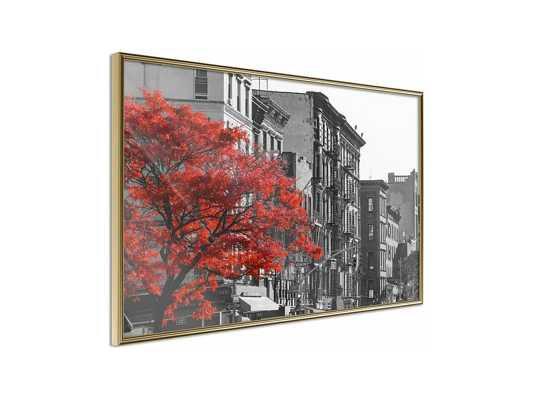 Affiche Murale Encadrée "Autumn Colours II" 60 x 40 cm Or