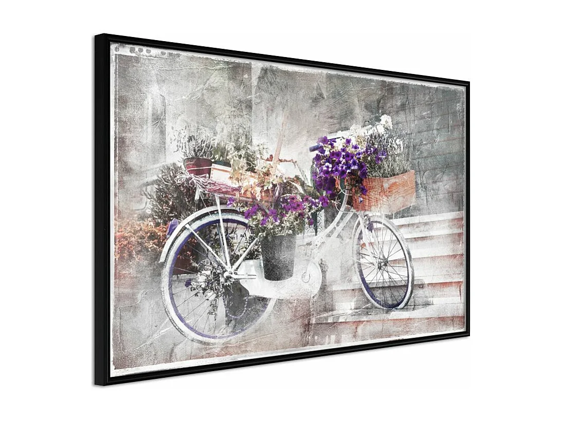 Affiche Murale Encadrée "Flower Delivery" 45 x 30 cm Noir