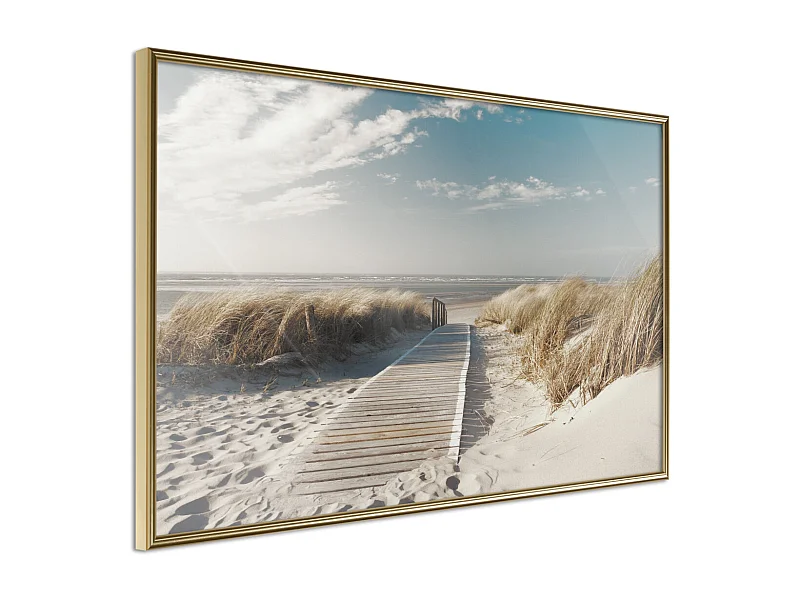 Affiche Murale Encadrée "Swaying Wind" 45 x 30 cm Or