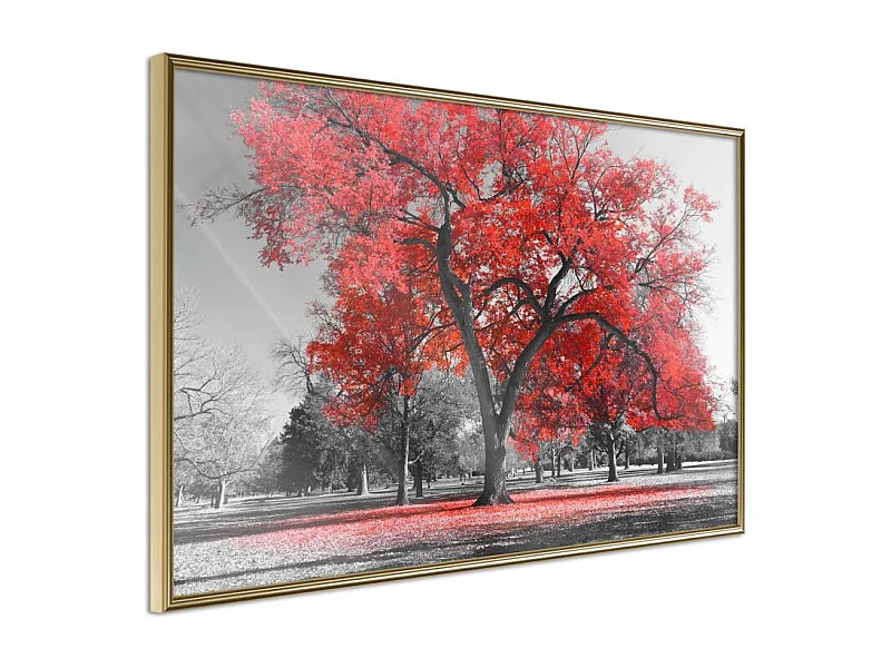 Affiche Murale Encadrée "Red Tree" 60 x 40 cm Or