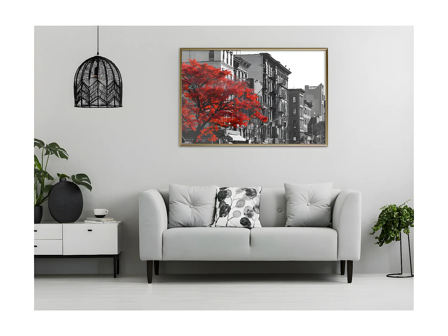 Affiche Murale Encadrée "Autumn Colours II" 90 x 60 cm Or