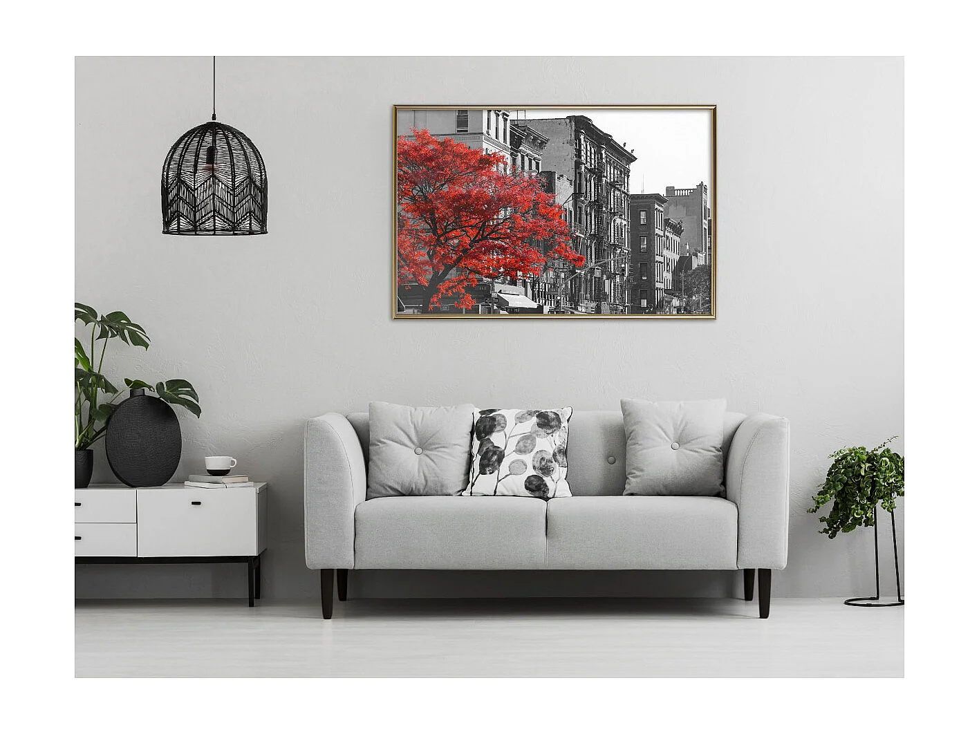 Affiche Murale Encadrée "Autumn Colours II" 90 x 60 cm Or