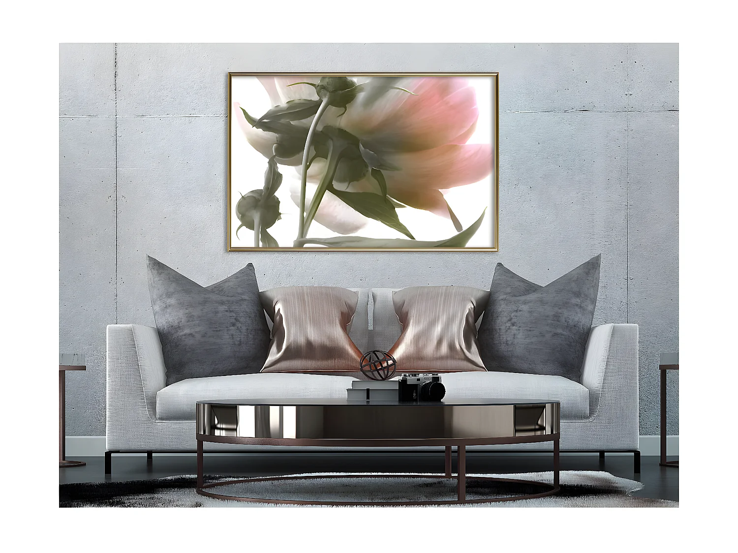 Affiche Murale Encadrée "Under the Flower" 90 x 60 cm Or
