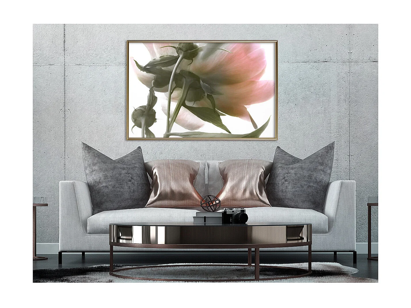 Affiche Murale Encadrée "Under the Flower" 90 x 60 cm Or