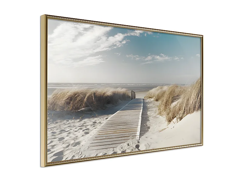 Affiche Murale Encadrée "Swaying Wind" 30 x 20 cm Or