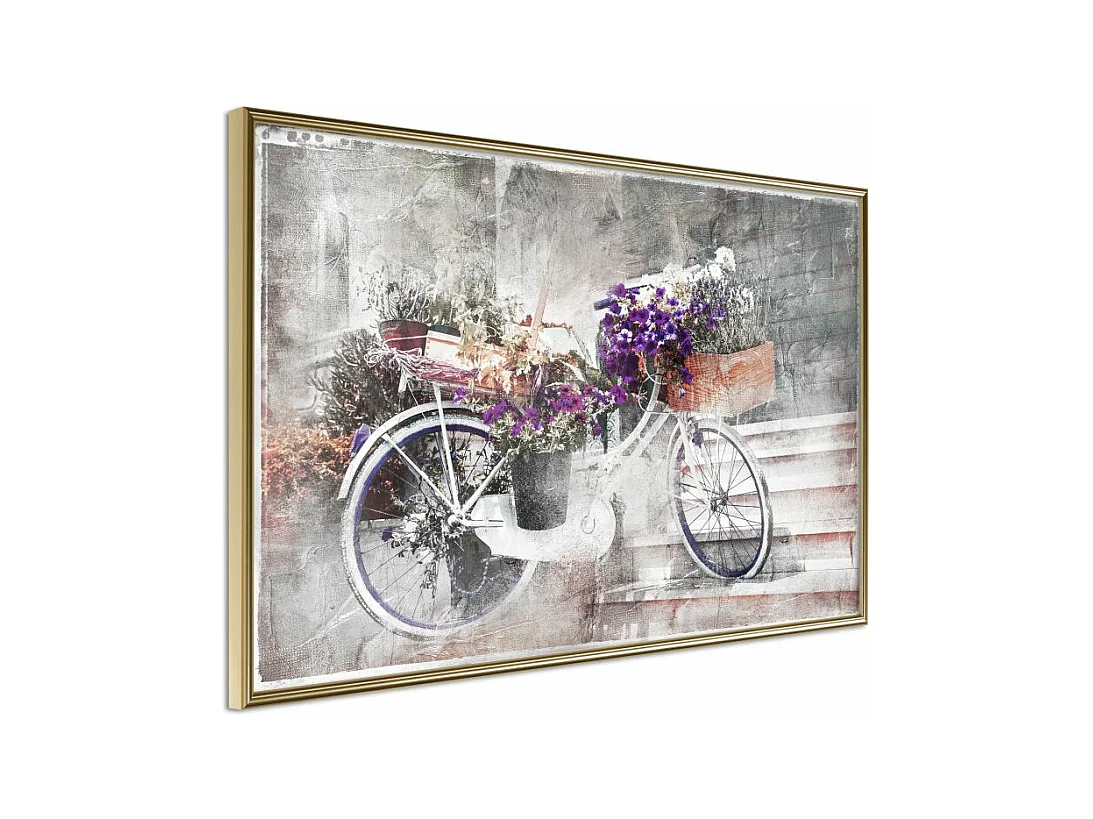 Affiche Murale Encadrée "Flower Delivery" 45 x 30 cm Or