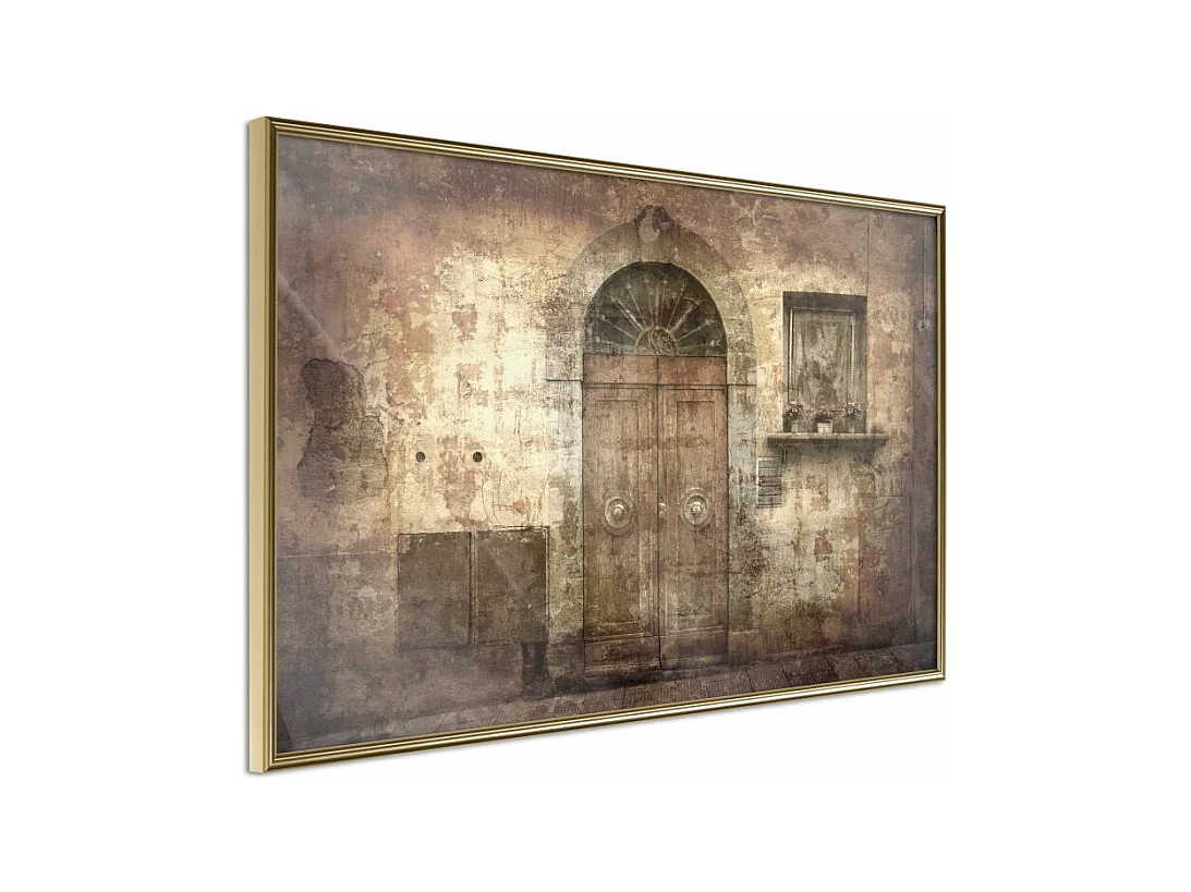 Affiche Murale Encadrée "Mysterious Door" 45 x 30 cm Or