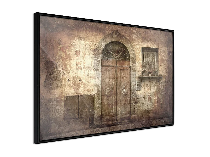 Affiche Murale Encadrée "Mysterious Door" 45 x 30 cm Noir