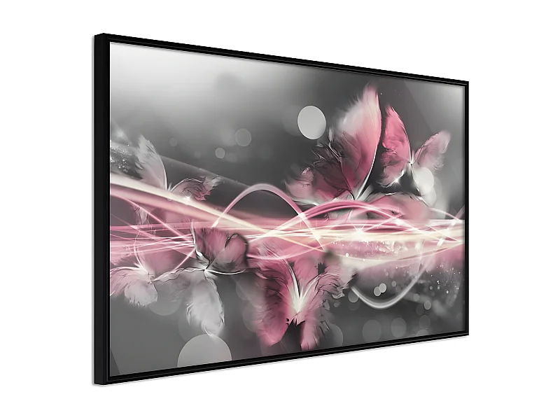 Affiche Murale Encadrée "Moments Like Butterflies" 60 x 40 cm Noir