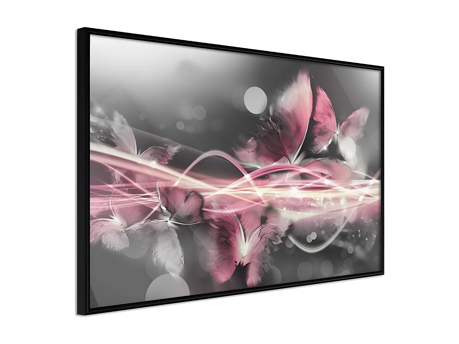 Affiche Murale Encadrée "Moments Like Butterflies" 60 x 40 cm Noir