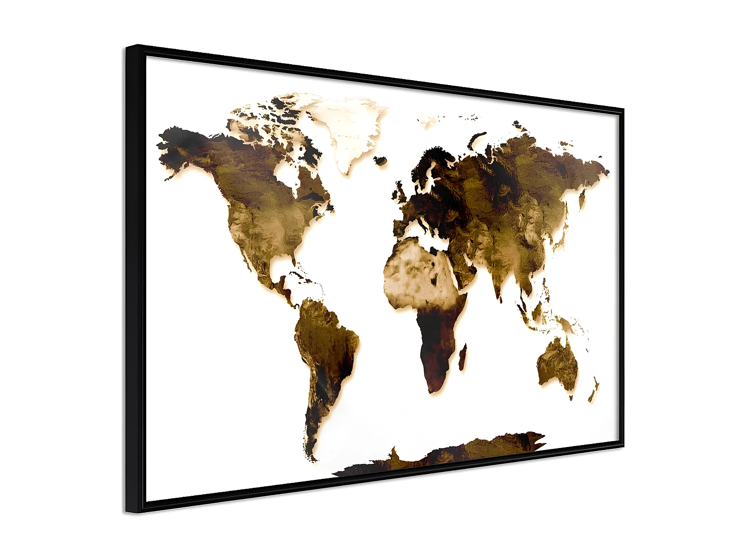 Affiche Murale Encadrée "Our World" 45 x 30 cm Noir