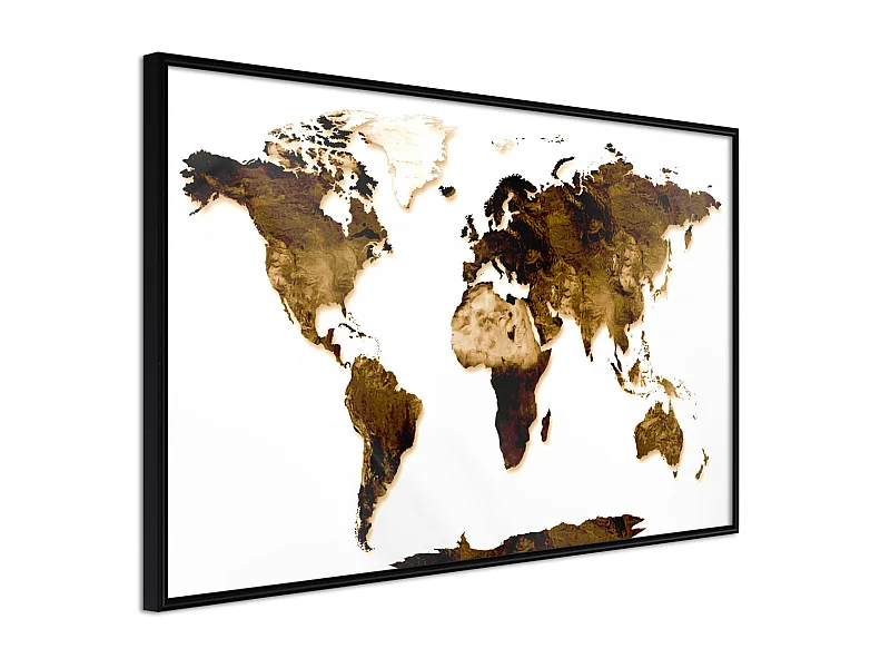 Affiche Murale Encadrée "Our World" 45 x 30 cm Noir